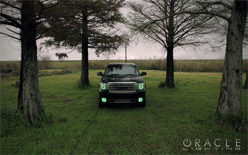 GMC Sierra Headlight Halo Kit - ORACLE Lighting - LED Round Ring - UV/Purple - `08-`13